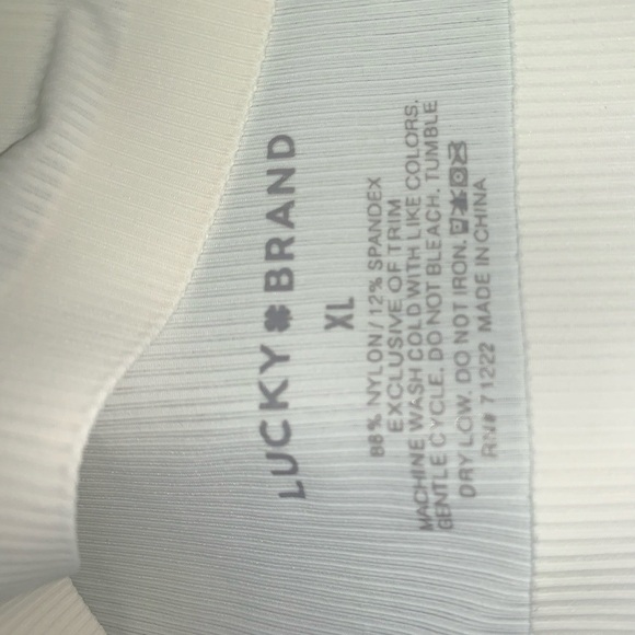3 for $30 Lucky Brand White Sleeveless Crop Tank no padding! - Picture 6 of 6